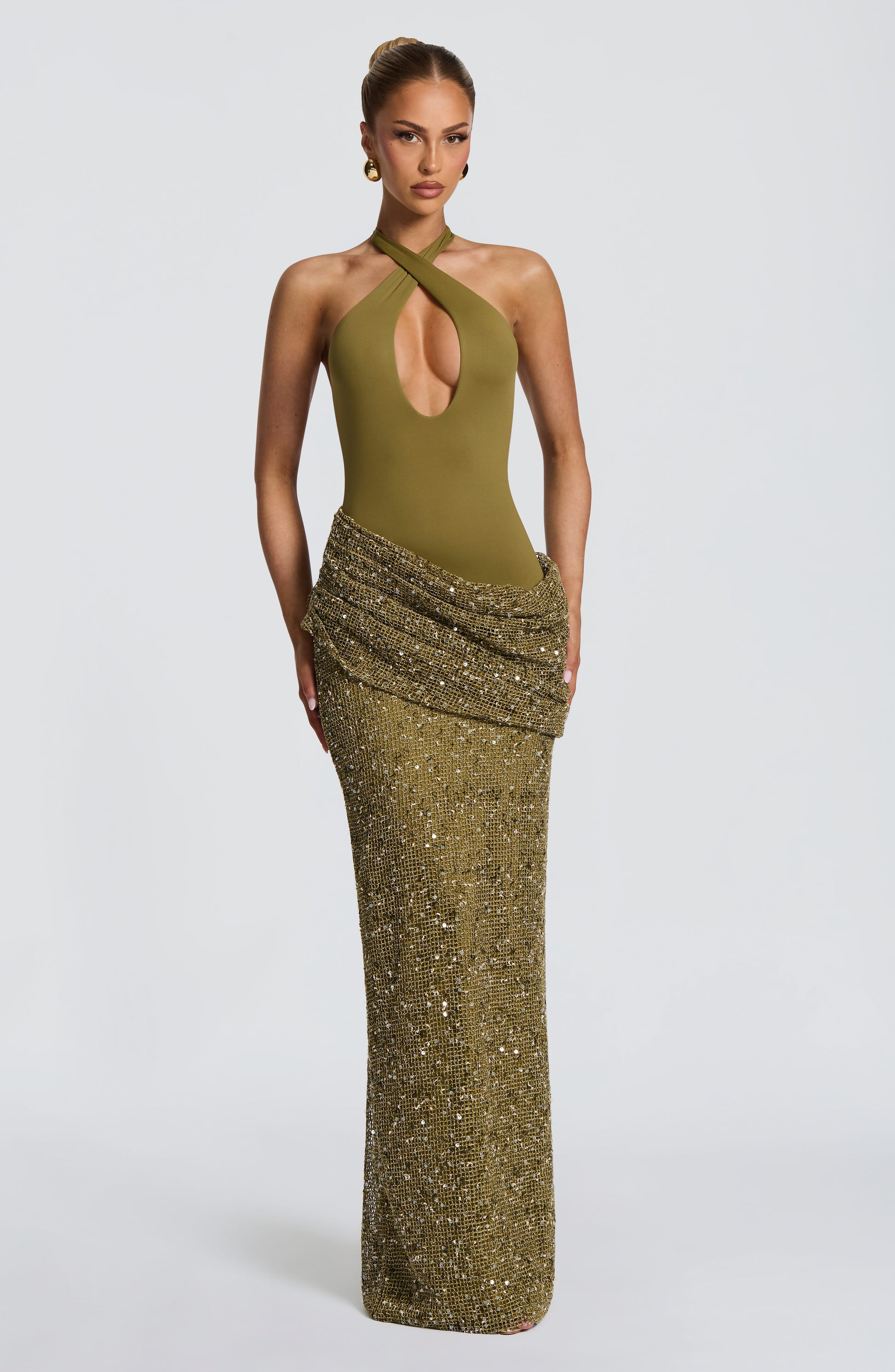 Solea Maxi Dress Deep Olive