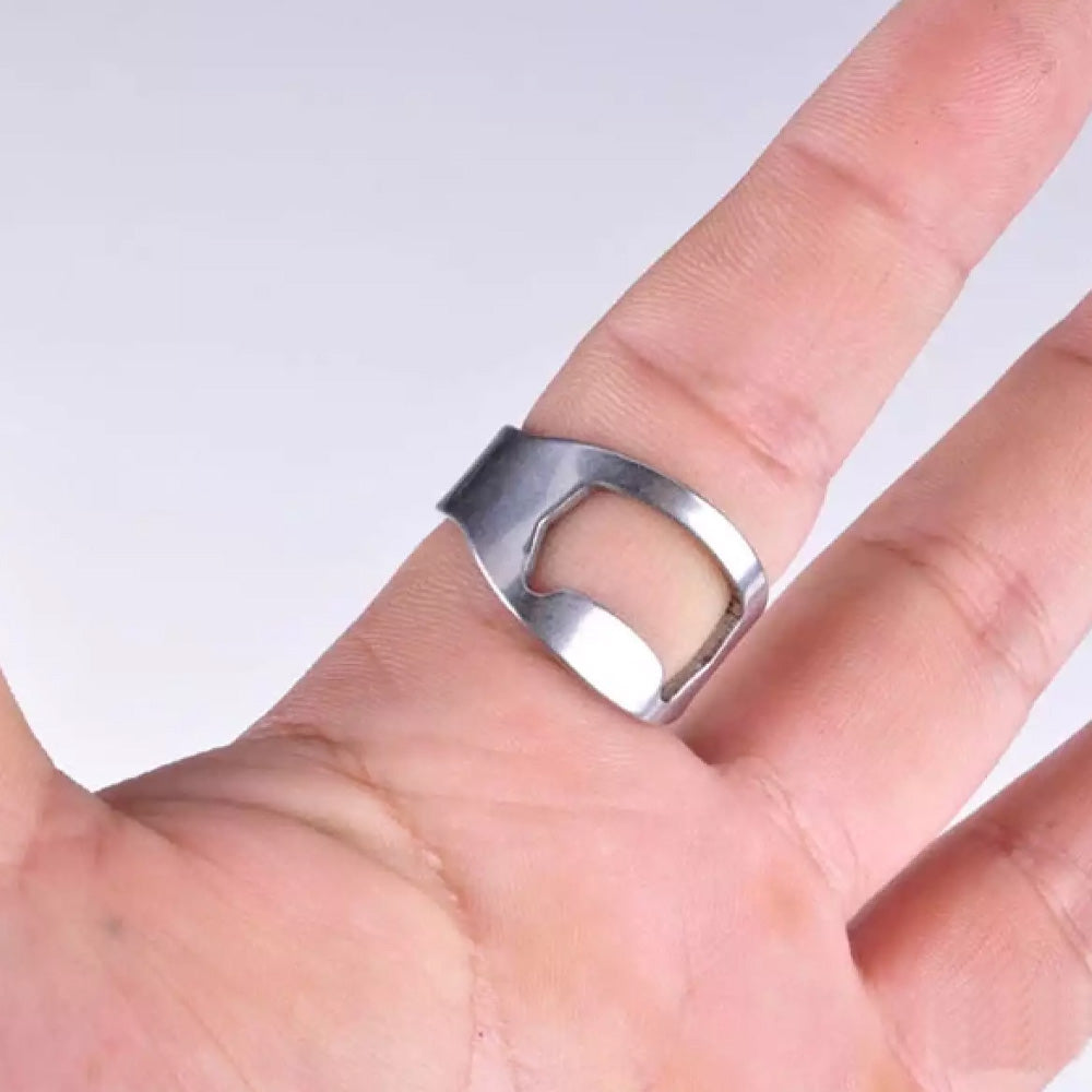 Stainless Steel Bottle Cap Opener Ring 1