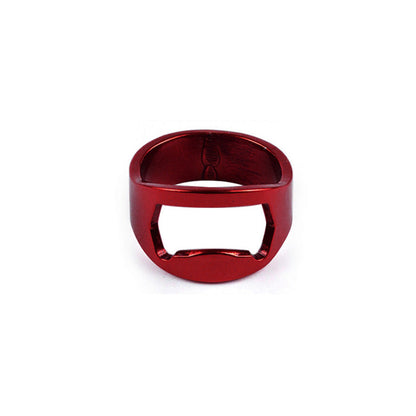 Stainless Steel Bottle Cap Opener Ring red