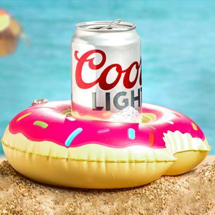 Cute PoolBeach Cup Holders Pink Frosted Donut
