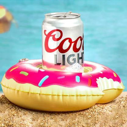 Cute PoolBeach Cup Holders Pink Frosted Donut