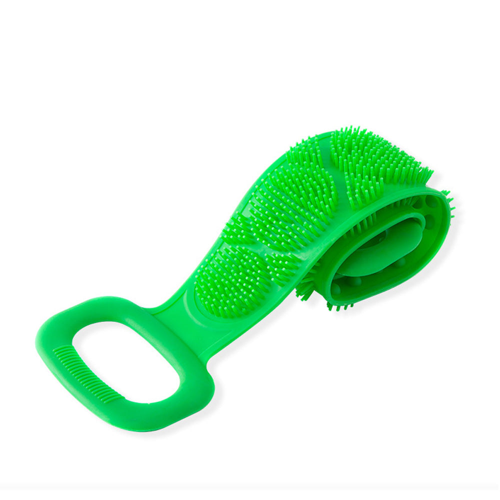 Exfoliating Silicone Wet & Dry Body Scrubber Brush  Green