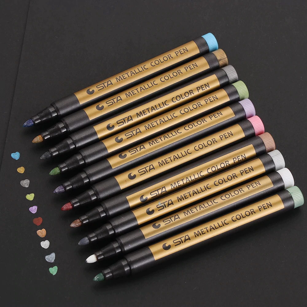 Waterproof Glitter Paint Markers (10-Pack) 4