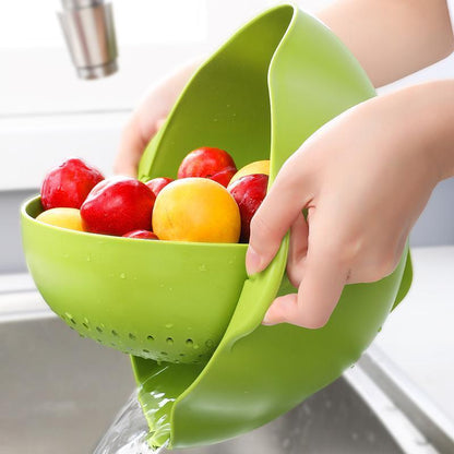 Ecofriendly double layer strainer bowl